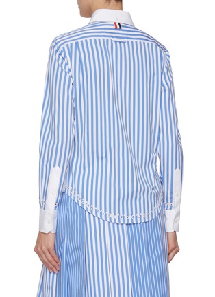 背面 - 点击放大 - THOM BROWNE - Awning Striped Broderie Anglaise Cotton Shirt