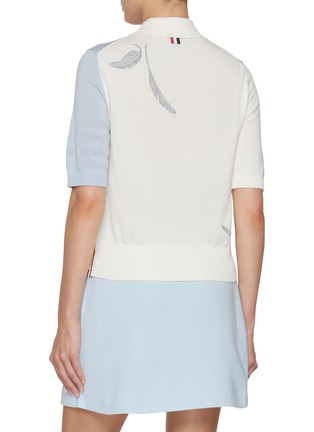 背面 - 点击放大 - THOM BROWNE - FunMix Feather Intarsia Cotton Polo Shirt