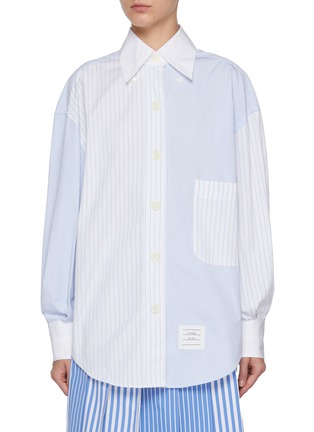 首图 - 点击放大 - THOM BROWNE - FunMix Micro University Striped Poplin Shirt