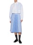 模特儿示范图 - 点击放大 - THOM BROWNE - FunMix Micro University Striped Poplin Shirt