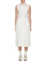 首图 - 点击放大 - THOM BROWNE - Sleeveless Pleated Cotton Waffle Knit Polo Dress