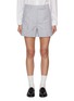 首图 - 点击放大 - THOM BROWNE - Tonal University Stripe Sack Linen Cotton Shorts