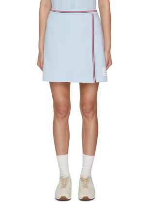 首图 - 点击放大 - THOM BROWNE - Cotton Waffle Knit Mini Wrap Skirt