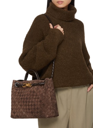 模特儿示范图 - 点击放大 - BOTTEGA VENETA - 中号 ANDIAMO 绒面皮单肩包