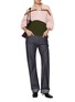 模特儿示范图 - 点击放大 - BOTTEGA VENETA - Slouchy Striped Cotton Polo Shirt