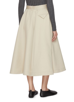 背面 - 点击放大 - BOTTEGA VENETA - Flared Cotton Silk Midi Skirt