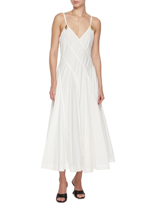 模特儿示范图 - 点击放大 - BOTTEGA VENETA - Twisted Seam Midi Dress
