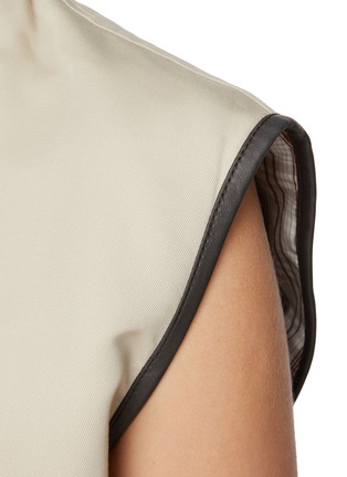  - BOTTEGA VENETA - Contrast Piping Zip Up Cotton Silk Gilet