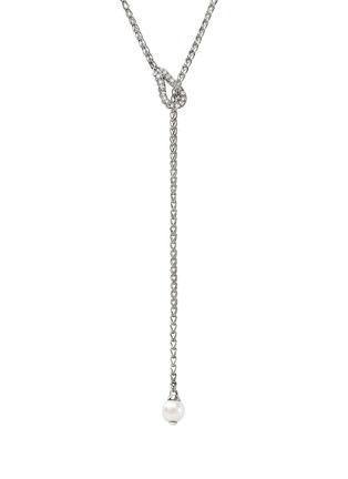 细节 - 点击放大 - JOHN HARDY - Surf Diamond Fresh Water Pearl Sterling Silver Necklace — Size 23