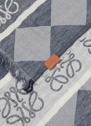 细节 - 点击放大 - LOEWE - Anagram Linen Cotton Scarf