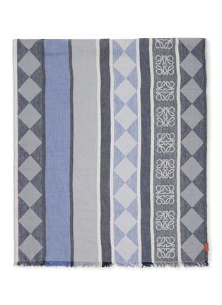 首图 - 点击放大 - LOEWE - Anagram Linen Cotton Scarf