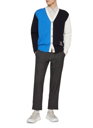 模特儿示范图 - 点击放大 - SOUTHCAPE - Cropped Denim Effect Pants