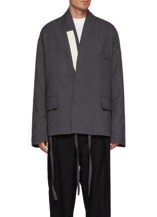 首图 - 点击放大 - MORDECAI - Stripe Back Wool Kimono Blazer