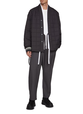 模特儿示范图 - 点击放大 - MORDECAI - Stripe Back Cotton Kimono Shirt