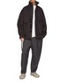 模特儿示范图 - 点击放大 - MORDECAI - Pleated Stripe Side Wool Trousers