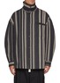 首图 - 点击放大 - MORDECAI - Vertical Striped Funnel Collar Overshirt