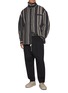 模特儿示范图 - 点击放大 - MORDECAI - Vertical Striped Funnel Collar Overshirt