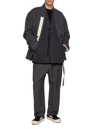 模特儿示范图 - 点击放大 - MORDECAI - Cotton Fleece Kimono Top