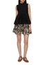 模特儿示范图 - 点击放大 - PEPA POMBO - Cian Floral Jacquard Knit Mini Skirt