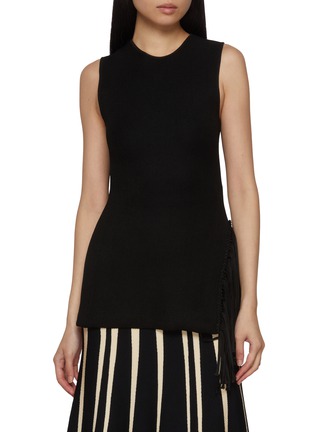 首图 - 点击放大 - PEPA POMBO - Vesa Sleeveless Asymmetrical Fringe Knit Top