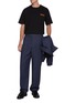 模特儿示范图 - 点击放大 - BOTTEGA VENETA - Intrecciato Insert Pocket Cotton T-shirt