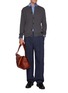 模特儿示范图 - 点击放大 - BOTTEGA VENETA - Lightweight Wool Ribbed Cardigan