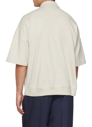 背面 - 点击放大 - BOTTEGA VENETA - Intrecciato Pocket Insert Cotton T-shirt
