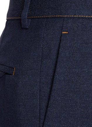 - BOTTEGA VENETA - Triangle Pocket Pleated Straight Leg Wool Pants