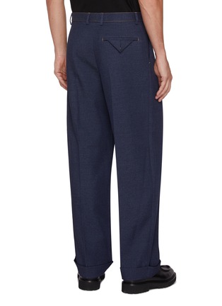 背面 - 点击放大 - BOTTEGA VENETA - Triangle Pocket Pleated Straight Leg Wool Pants