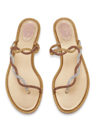 细节 - 点击放大 - RENÉ CAOVILLA - Braid Crystal Strass Thong Sandals