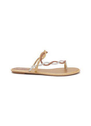 首图 - 点击放大 - RENÉ CAOVILLA - Braid Crystal Strass Thong Sandals