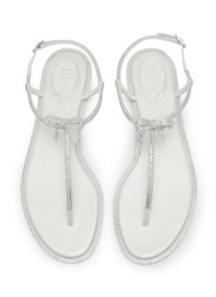 细节 - 点击放大 - RENÉ CAOVILLA - Caterina Flat Satin Crystal Strass Thong Sandals