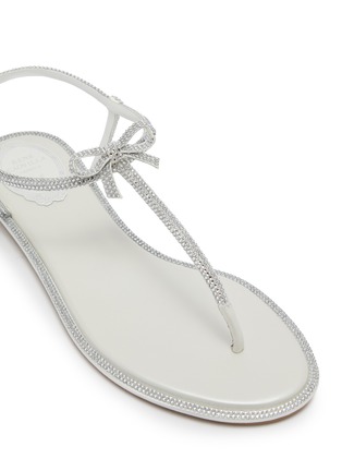 细节 - 点击放大 - RENÉ CAOVILLA - Caterina Flat Satin Crystal Strass Thong Sandals