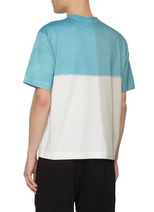 背面 - 点击放大 - J∞QUALITY  - Crewneck Turquoise Cotton T-Shirt