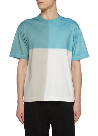 首图 - 点击放大 - J∞QUALITY  - Crewneck Turquoise Cotton T-Shirt
