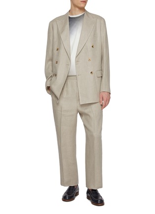 模特儿示范图 - 点击放大 - J∞QUALITY  - Linen Oxford Pants