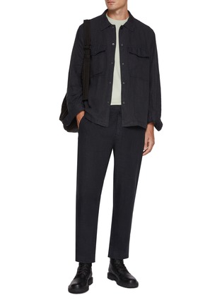 模特儿示范图 - 点击放大 - RAG & BONE - Tapered Linen Pants