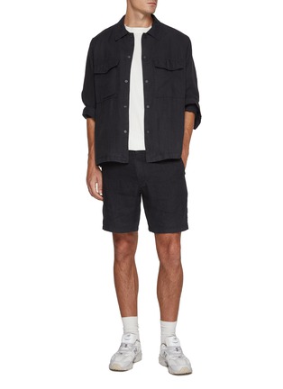 模特儿示范图 - 点击放大 - RAG & BONE - Angus Linen Shirt Jacket
