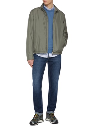 模特儿示范图 - 点击放大 - PAUL & SHARK - Stand Collar Typhoon Silk Jacket