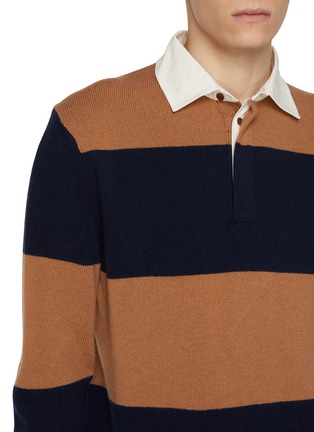  - PAUL & SHARK - Colot Borader Wool Cashmere Polo Shirt