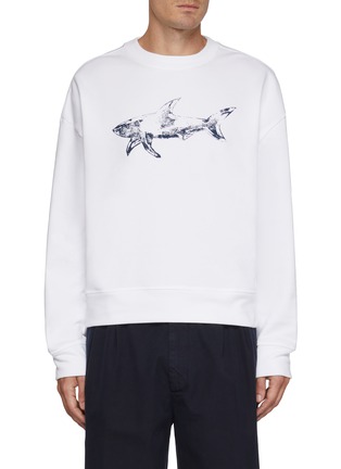 首图 - 点击放大 - PAUL & SHARK - Shark Print Cotton Fleece Sweatshirt