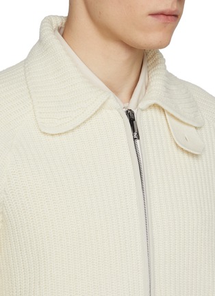 细节 - 点击放大 - PAUL & SHARK - Shearling Collar Knitted Wool Blend Jacket