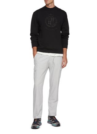 模特儿示范图 - 点击放大 - PAUL & SHARK - Heraldic Embroidered Fleece Sweatshirt