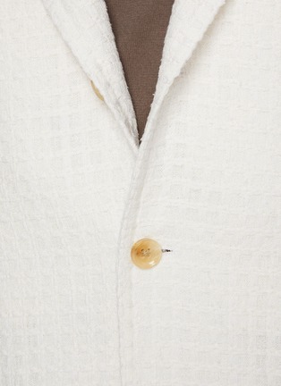  - RING JACKET - Textured Check Single Breasted Blazer