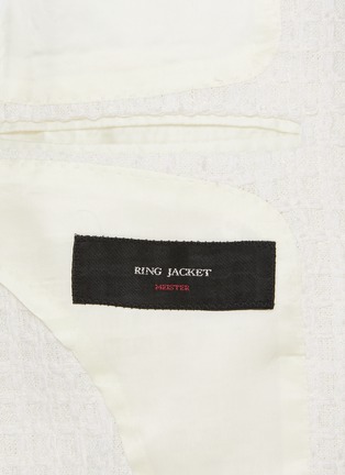  - RING JACKET - Textured Check Single Breasted Blazer