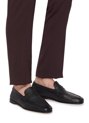 模特儿示范图 - 点击放大 - ERMENEGILDO ZEGNA - Leather Moccasin