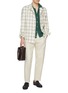 模特儿示范图 - 点击放大 - INCOTEX - Seamless Flat Front Linen Pants