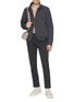 模特儿示范图 - 点击放大 - INCOTEX - Royal Batavia Cotton Stretch Pants
