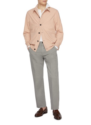 模特儿示范图 - 点击放大 - INCOTEX - Antique Dyed Cotton Linen Pants