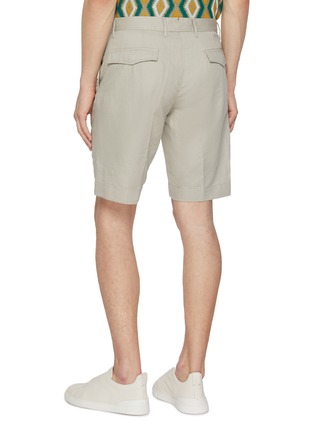 背面 - 点击放大 - INCOTEX - Slacks Linen Cotton Bermuda Shorts